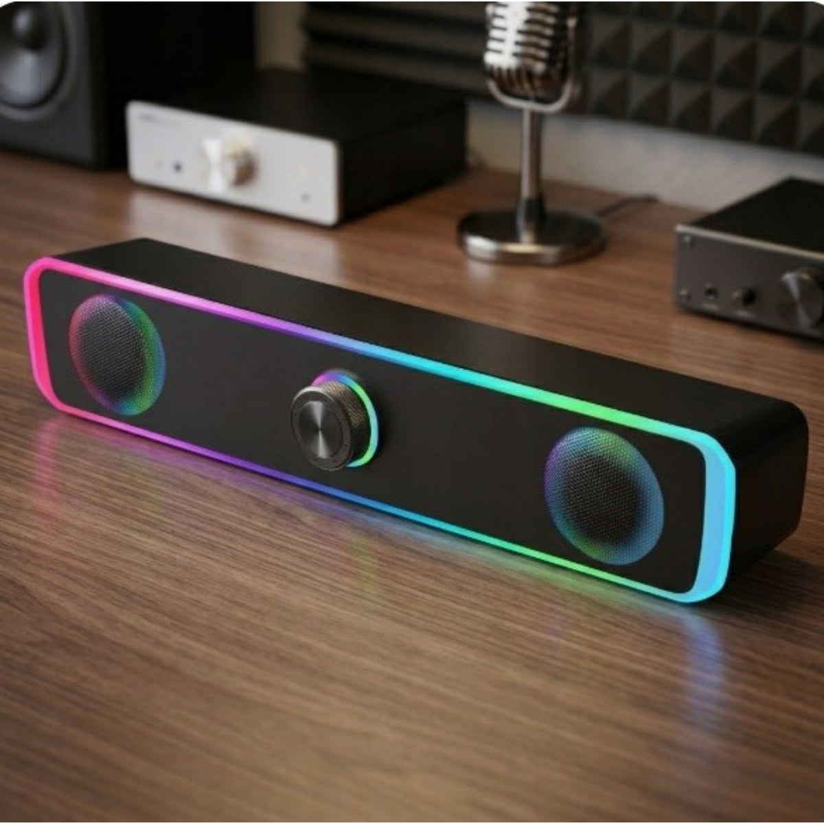 TV Monitor Speaker Soundbar Gaming LED RGB AUX Powerful Bass Manufacturer code Głośnik do Monitora TV Soundbar Gaming LED