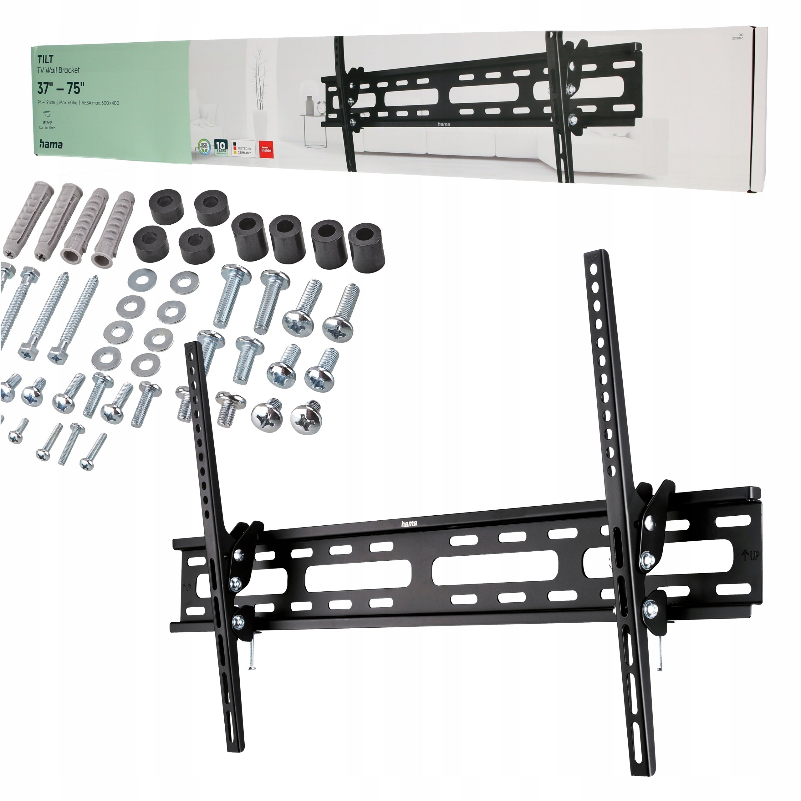 TV Mount Hama LCD LED VESA 800X400 Inclined XL 60kg 75 inches