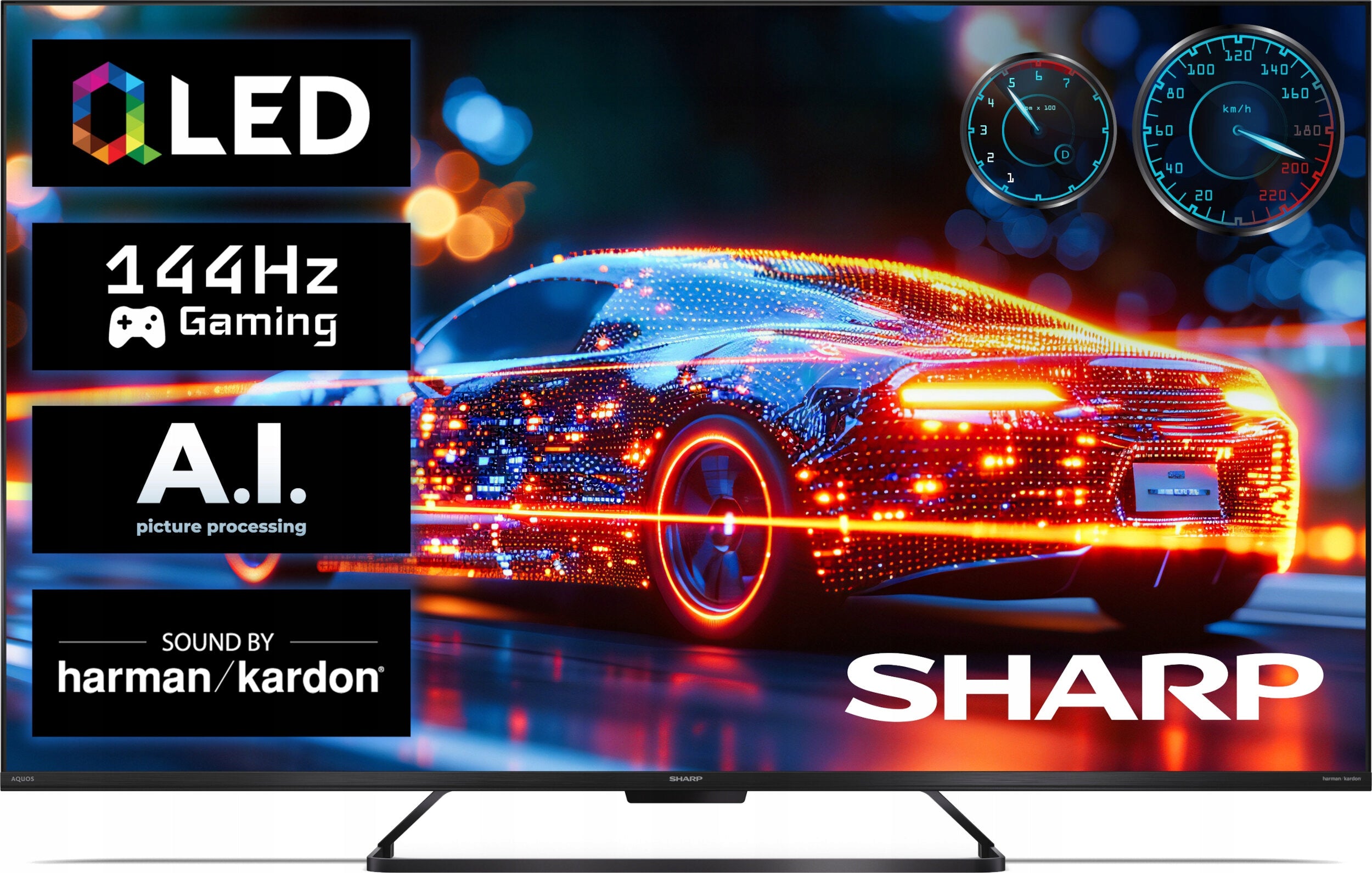TV SHARP 50HR8765E 50" QLED 4K 144Hz VRR Google TV Dolby Vision Brand Sharp