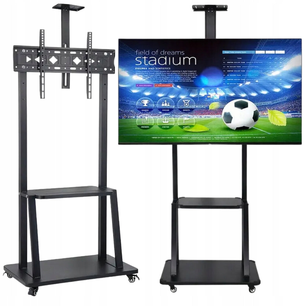 TV STAND ON WHEELS MOBILE SWIVEL UNIVERSAL 32-75 INCHES Packaging status original