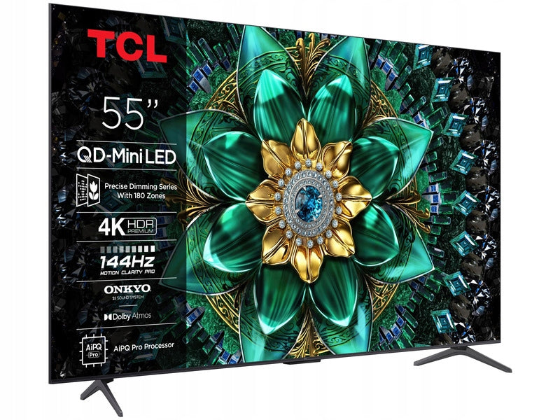 TV TCL 55C69K 55" QD-Mini LED 4K 144 Hz Google TV Dolby Atmos HD format 4K UHD
