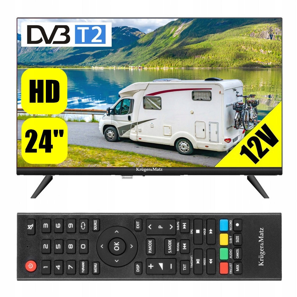 TV for MOTORHOME BUS TIRA CAR 12V 230V 24'' HD USB HDMI