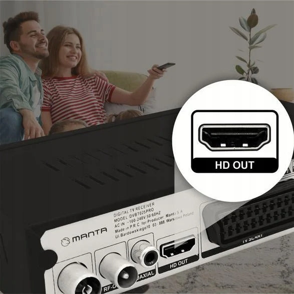 TV tuner MANTA DVBT025PRO DVBT2/HEVC H.265 Model DVBT025PRO