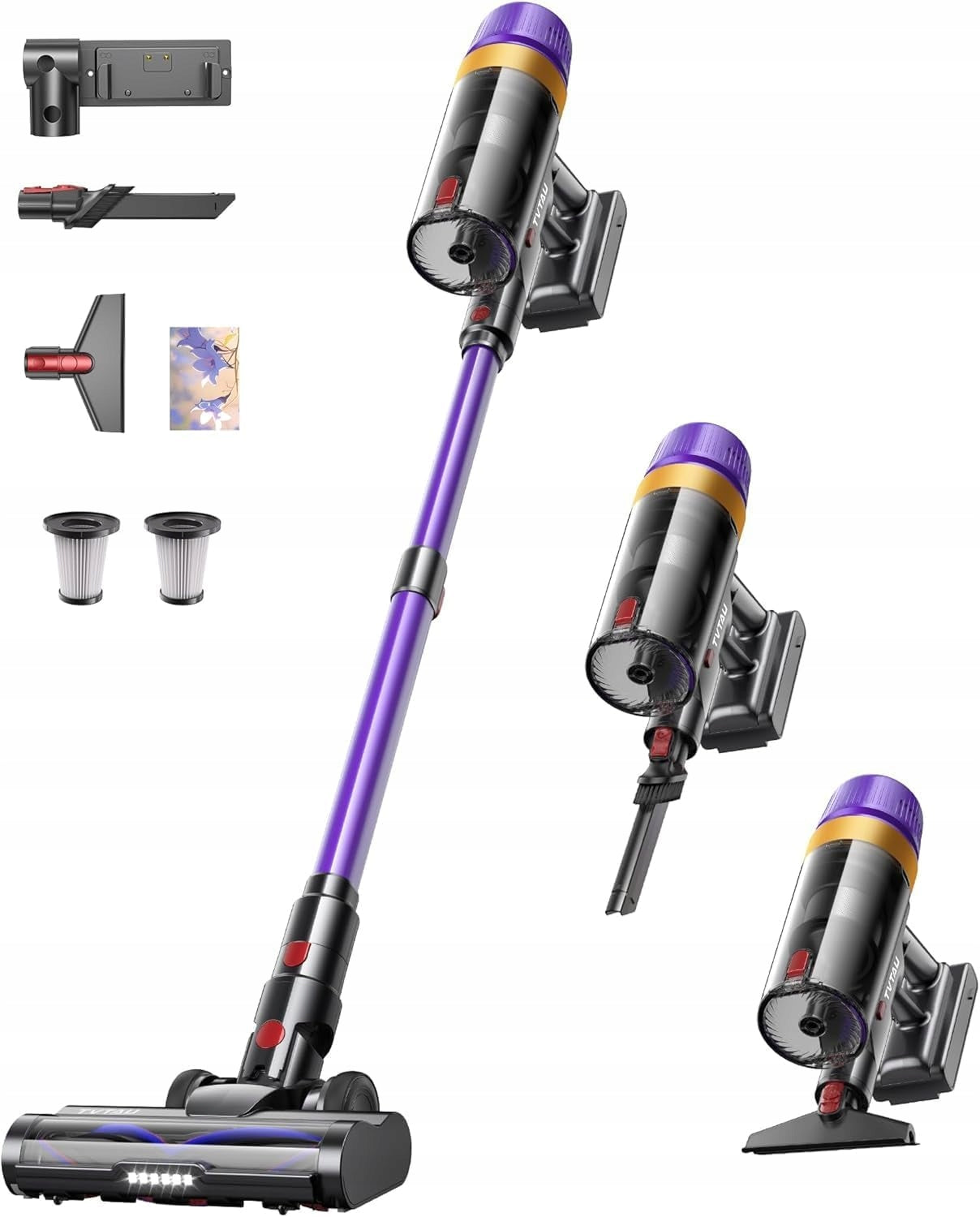 TVTAU T10 Pro upright cordless vacuum cleaner 620W OLED HEPA 3IN1 POWERFUL 1,8L