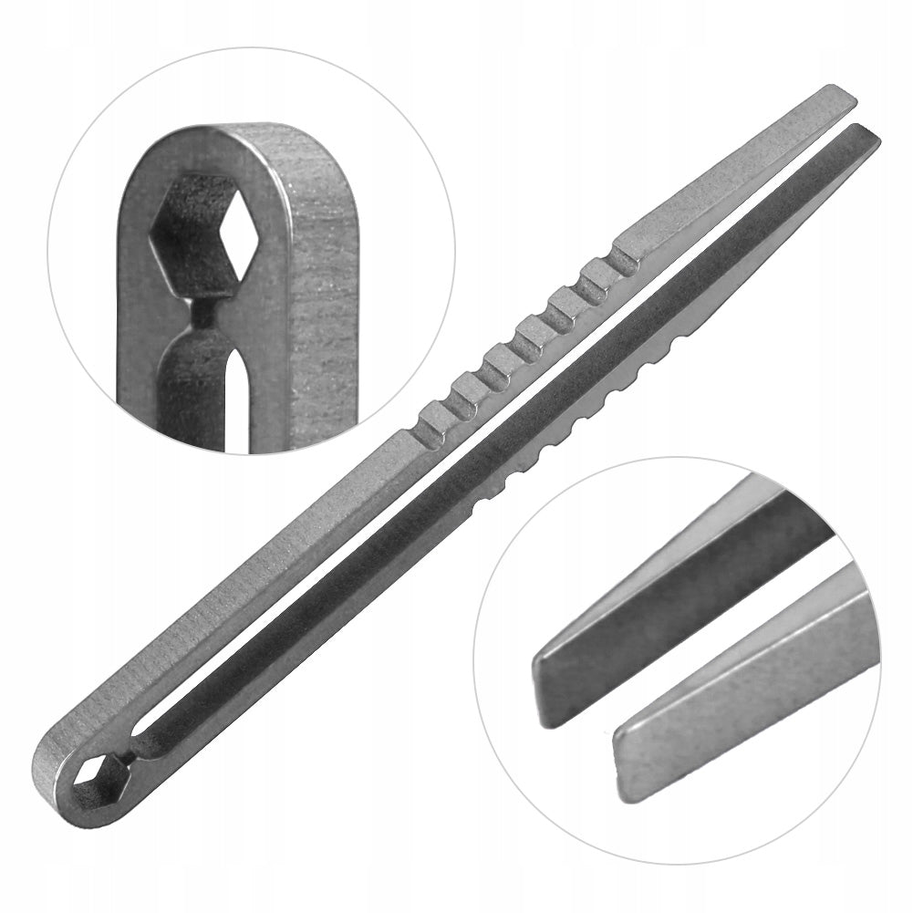 TWEEZERS EDC TITANIUM ALLOY FOR OUTDOOR TRAVEL Packaging status original