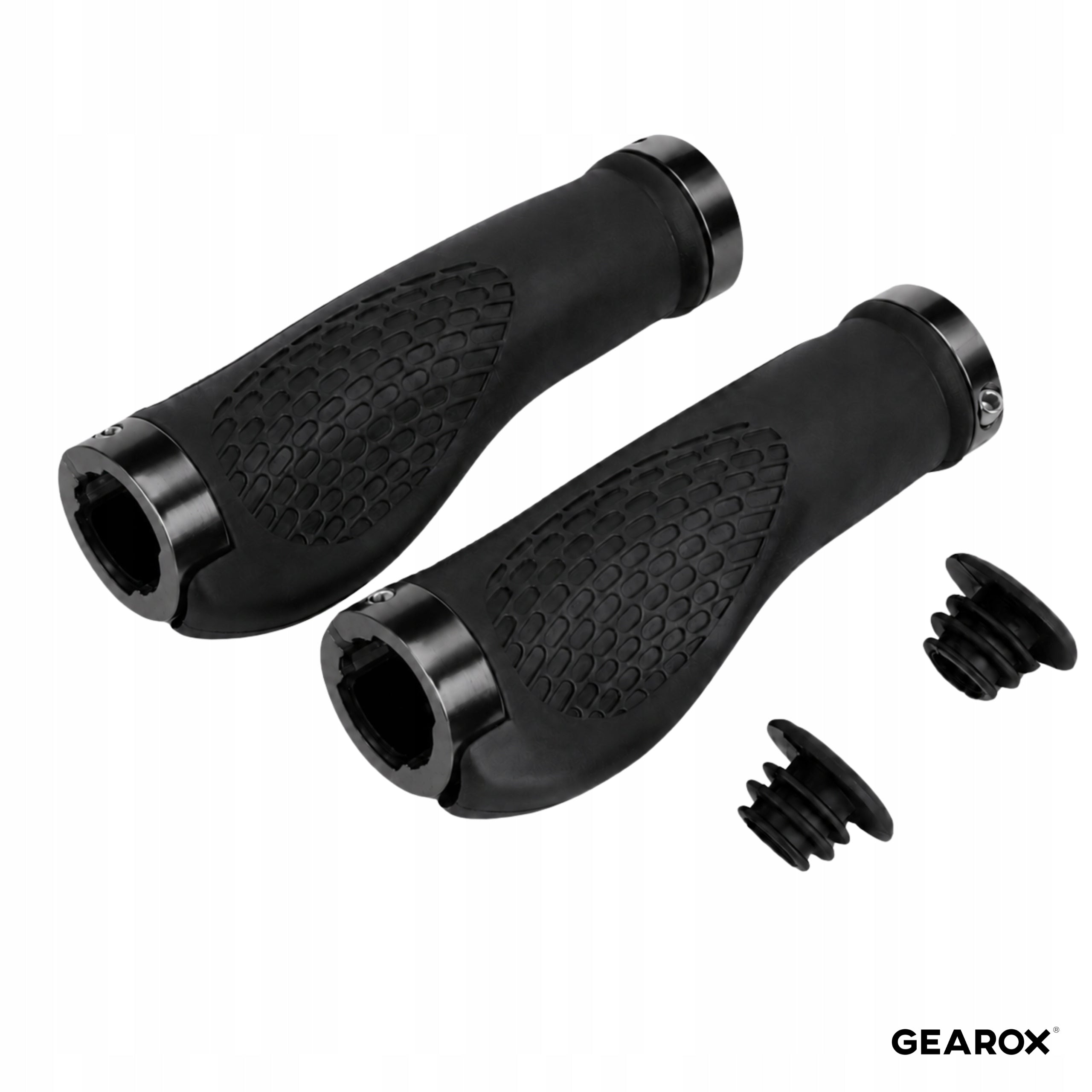 TWISTED BIKE GRIPS ERGONOMIC GRIPS BLACK NON-SLIP HANDLES Manufacturer code Gearox Ergo Czarne