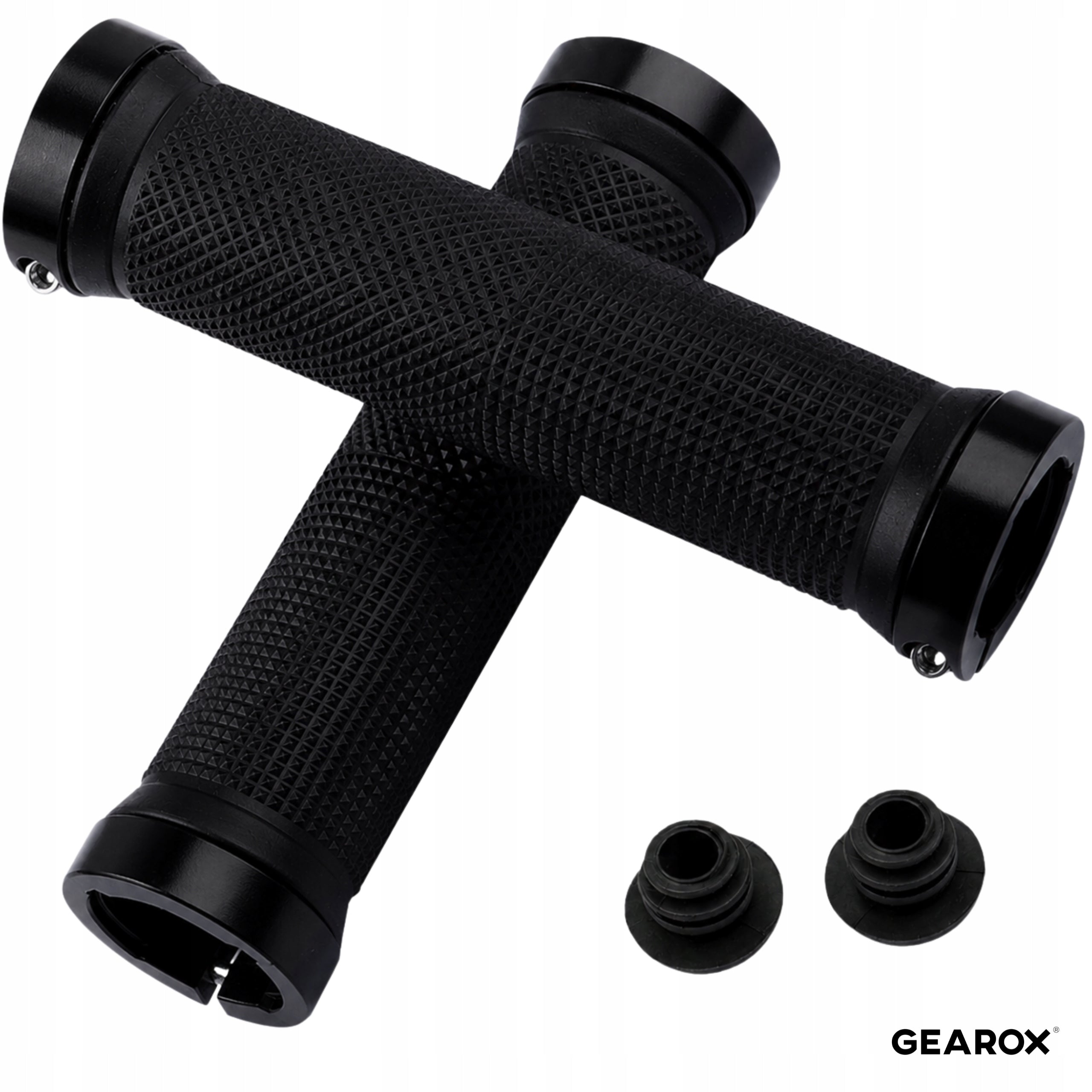 TWISTED HANDLEBAR GRIPS BICYCLE GRIPS BLACK NON-SLIP HANDLES Model GX-003 GEAROX