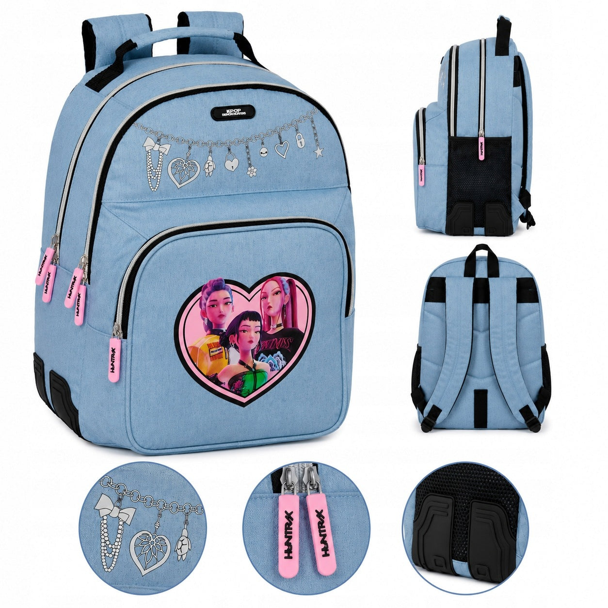 TWO-CHAMBER SCHOOL BACKPACK CHILDREN K-POP DEMON HUNTERS HUNTRIX