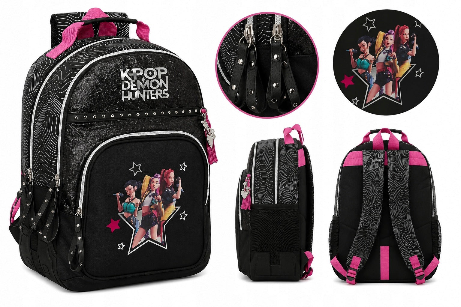 TWO-CHAMBER SCHOOL BACKPACK K-POP DEMON HUNTERS HUNTRIX