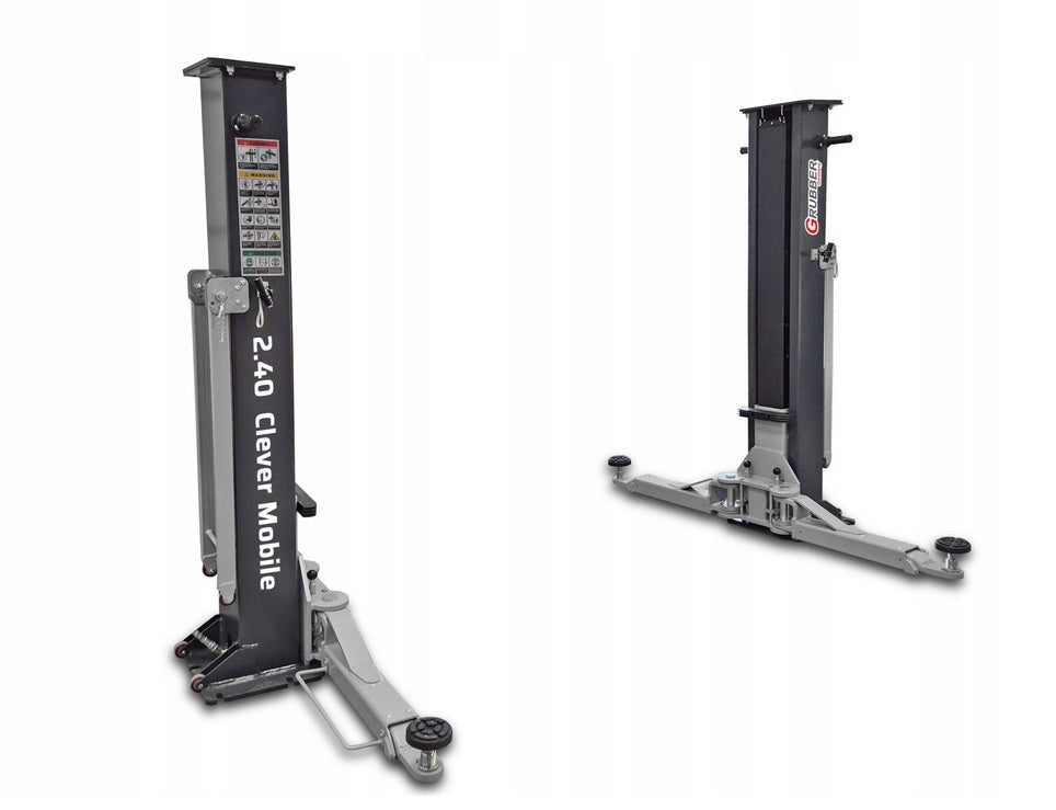 TWO-COLUMN CAR LIFT 2,7 T GRUBBER mobile Clever plumber Engine power 2.2 kW