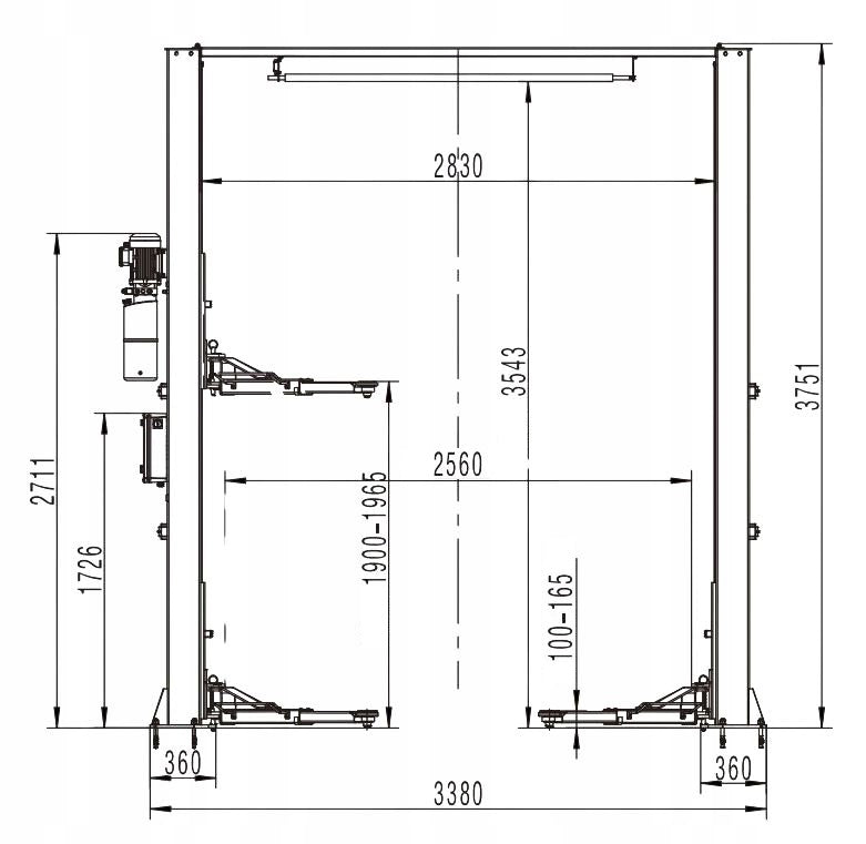 TWO-COLUMN CAR WORKSHOP LIFT COMBINED TOP 4T AUTOMATIC Manufacturer code SF-C4000ES