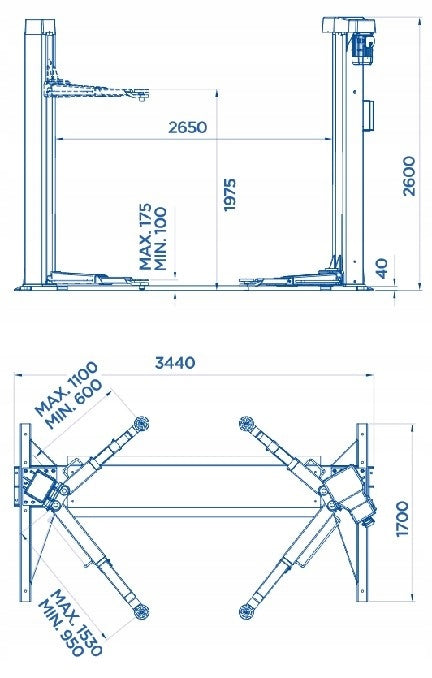TWO-COLUMN LIFT - OMCN 199/DELTA UP TO 3.5 TONS Brand no brand