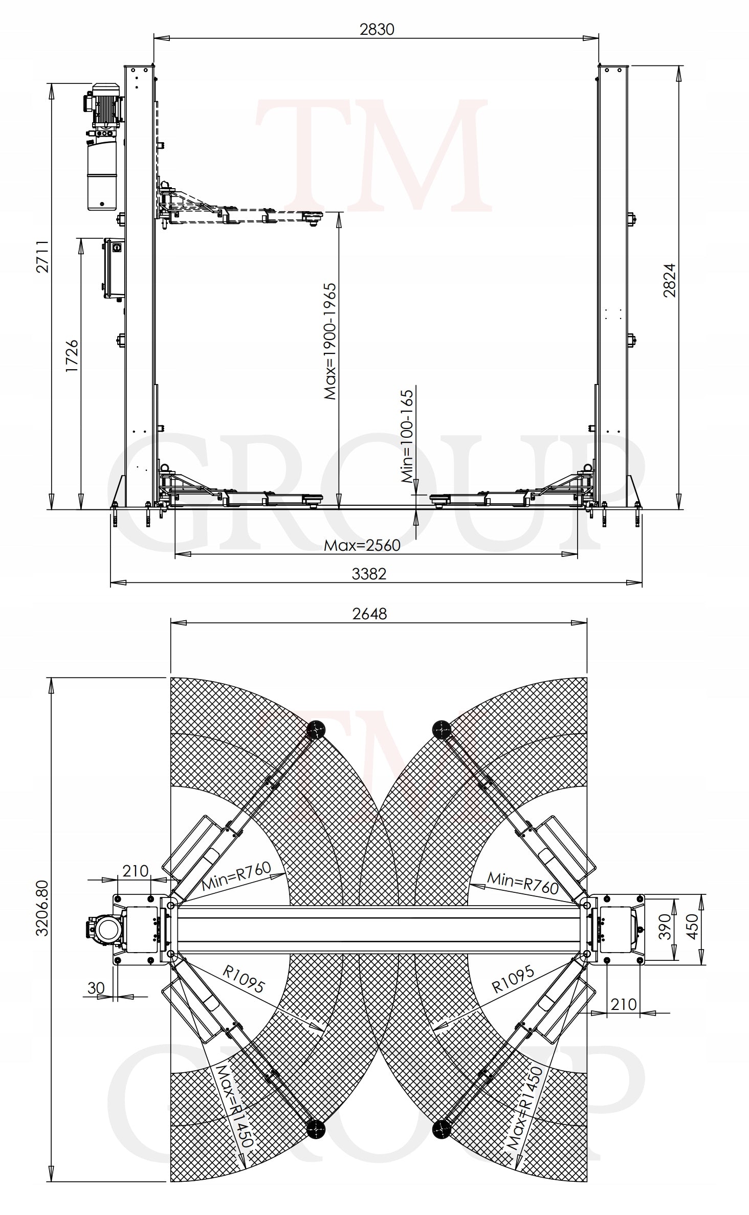 TWO-COLUMN WORKSHOP LIFT CAR AUTOMATIC 4T + OIL Manufacturer code SF-B4000ES