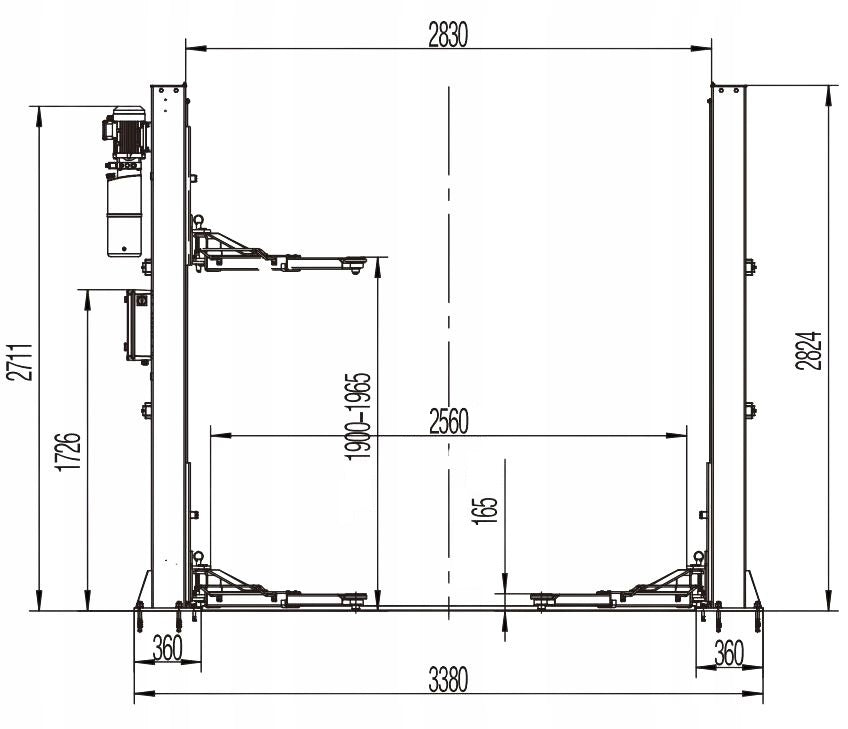 TWO-COLUMN WORKSHOP LIFT CAR AUTOMATIC 4T + OIL Manufacturer code TM-B4000ES