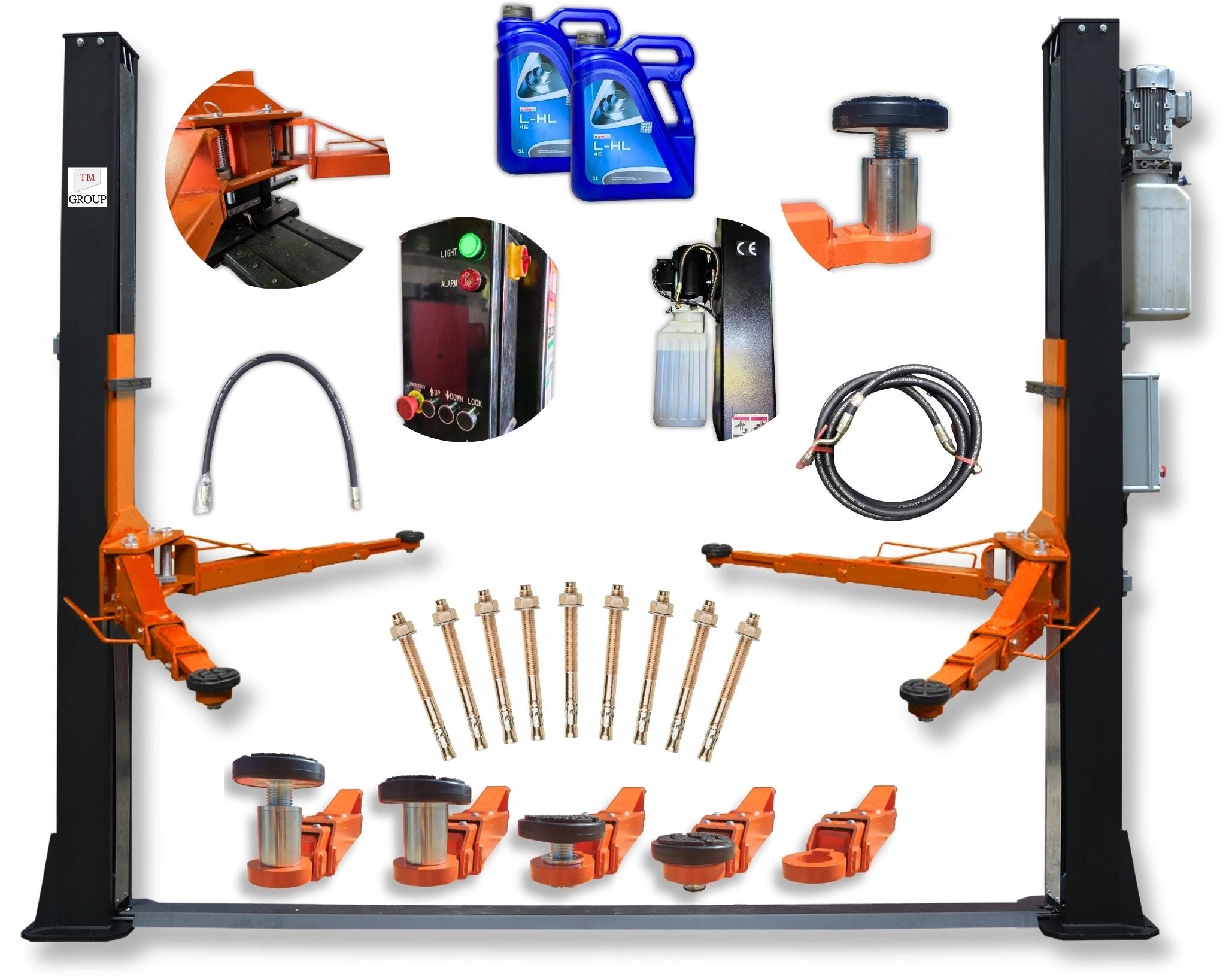 TWO-COLUMN WORKSHOP LIFT CAR AUTOMATIC 4T + OIL