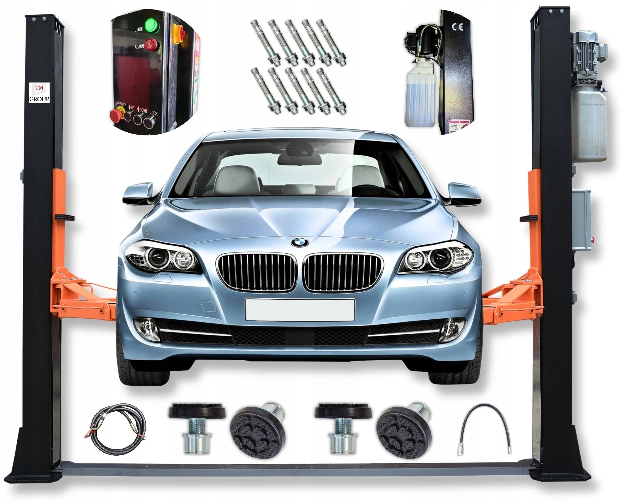 TWO-COLUMN WORKSHOP LIFT CAR AUTOMATIC 4T + OIL