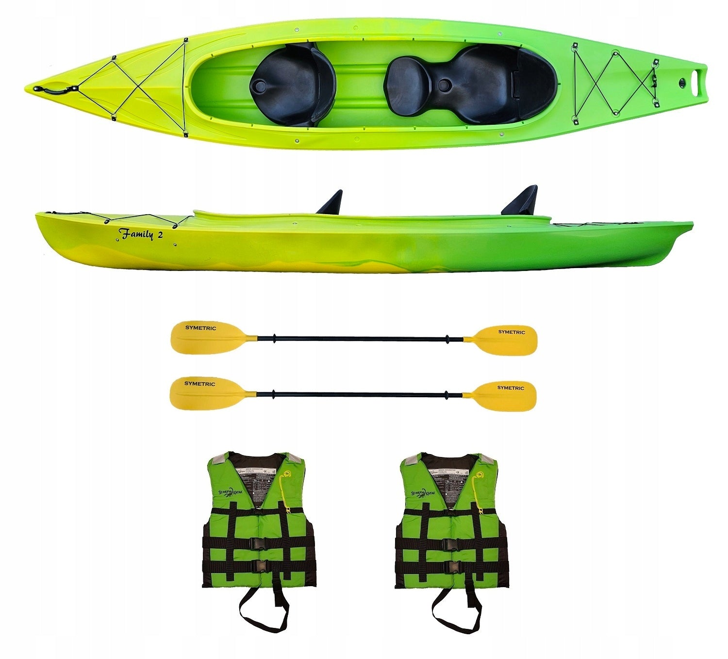 TWO-PERSON FAMILY TOURIST KAYAK STABLE FOR RAFTING TWO SET