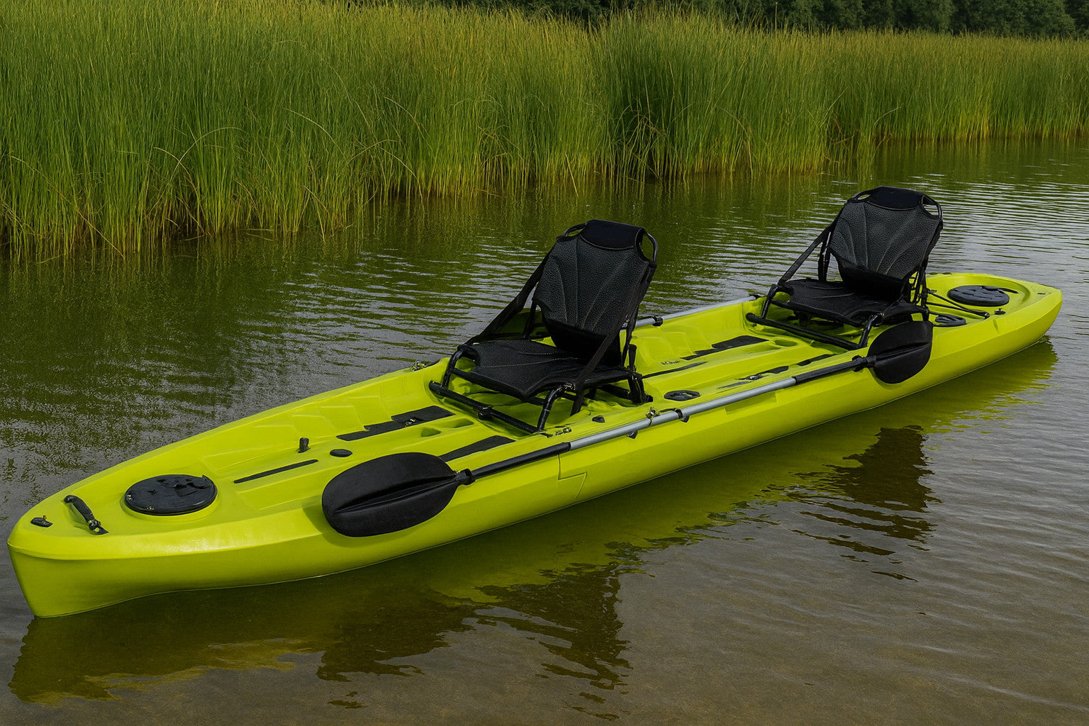 TWO-PERSON MODULAR RECREATIONAL KAYAK 475 CM FOLDING KAYAK 3 MODULES SET Length 475 cm