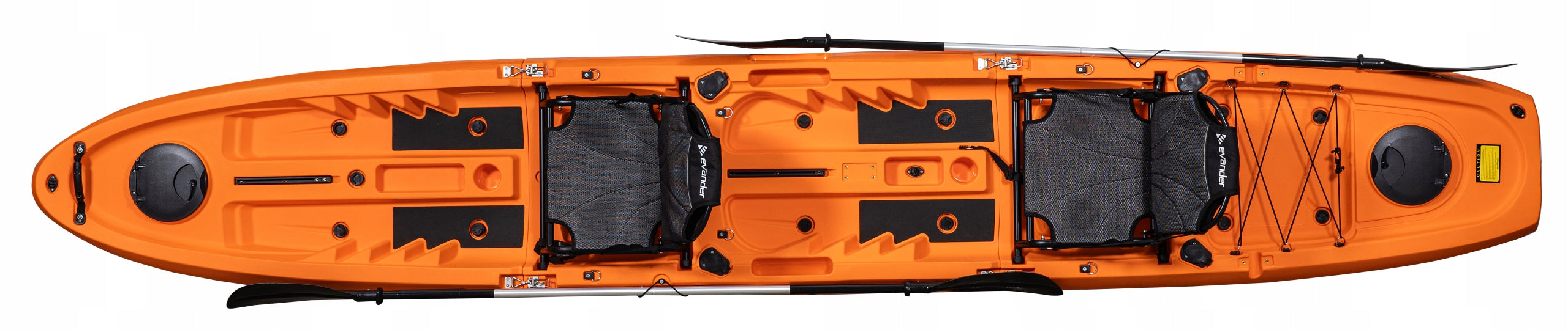 TWO-PERSON MODULAR RECREATIONAL KAYAK 475 CM FOLDING KAYAK 3 MODULES SET Model EV-LSF-KM2ORANGE EVANDER