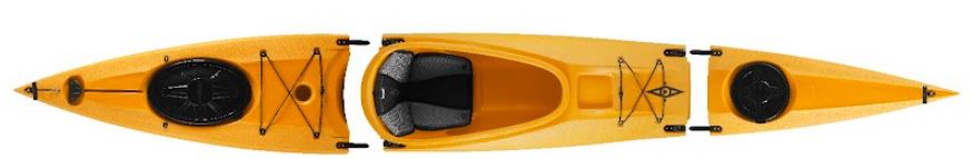 TWO-PERSON TOURIST KAYAK MODULAR FOLDING MEZCAL TANDEM POINT 65 Number of seats 2