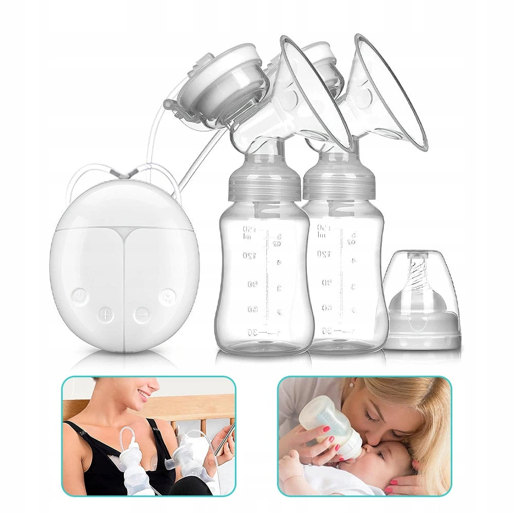 TWO-PHASE ELECTRIC BREAST PUMP FOR 2 BREASTS, PP SAFE MATERIAL Packaging status original