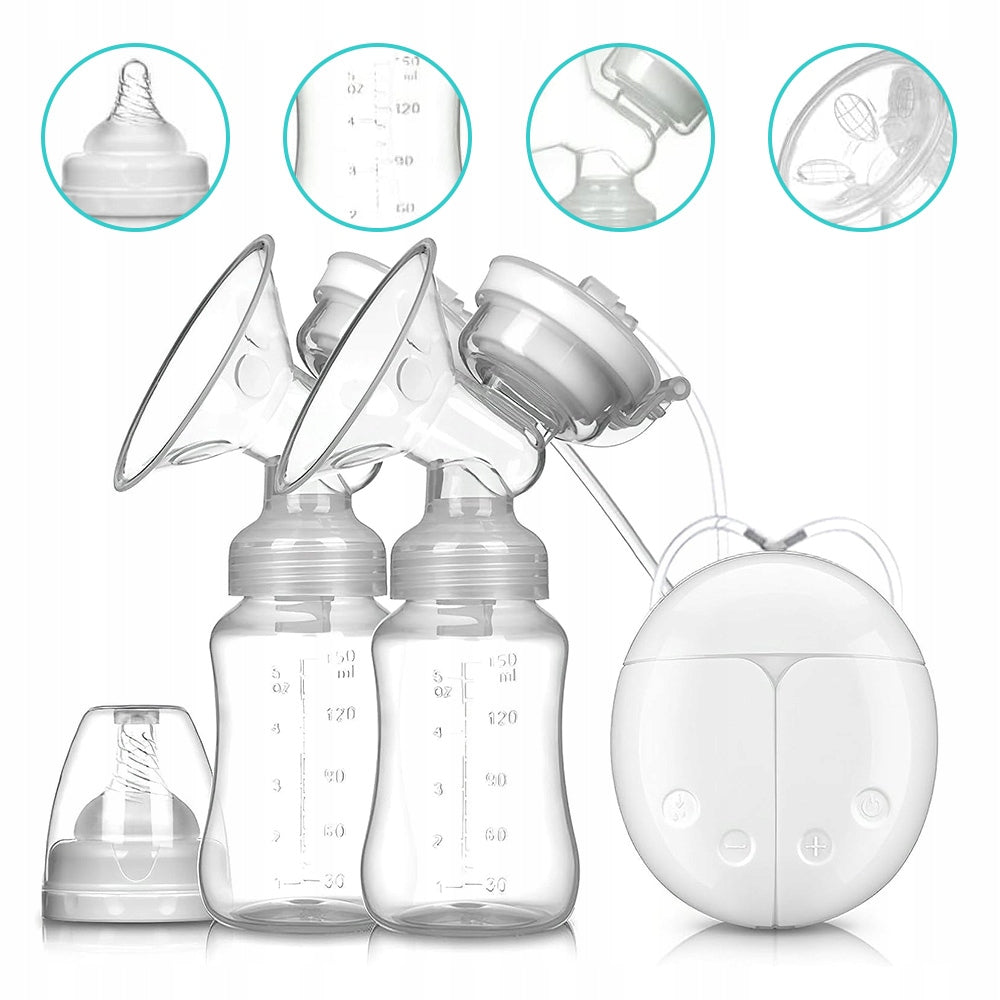 TWO-PHASE ELECTRIC BREAST PUMP FOR 2 BREASTS, SOFT MASSAGE LOOPS