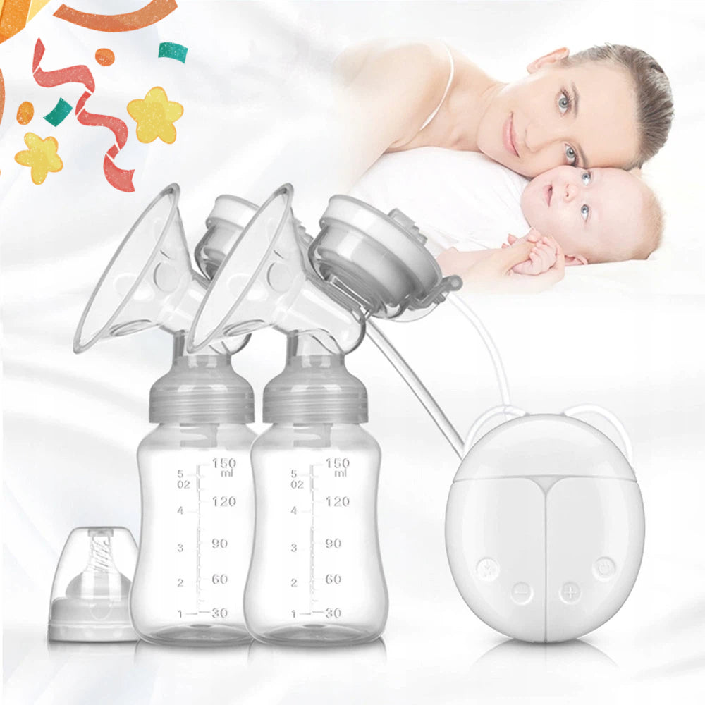 TWO-PHASE ELECTRIC BREAST PUMP FOR 2 BREASTS USB WIRELESS QUIET OPERATION