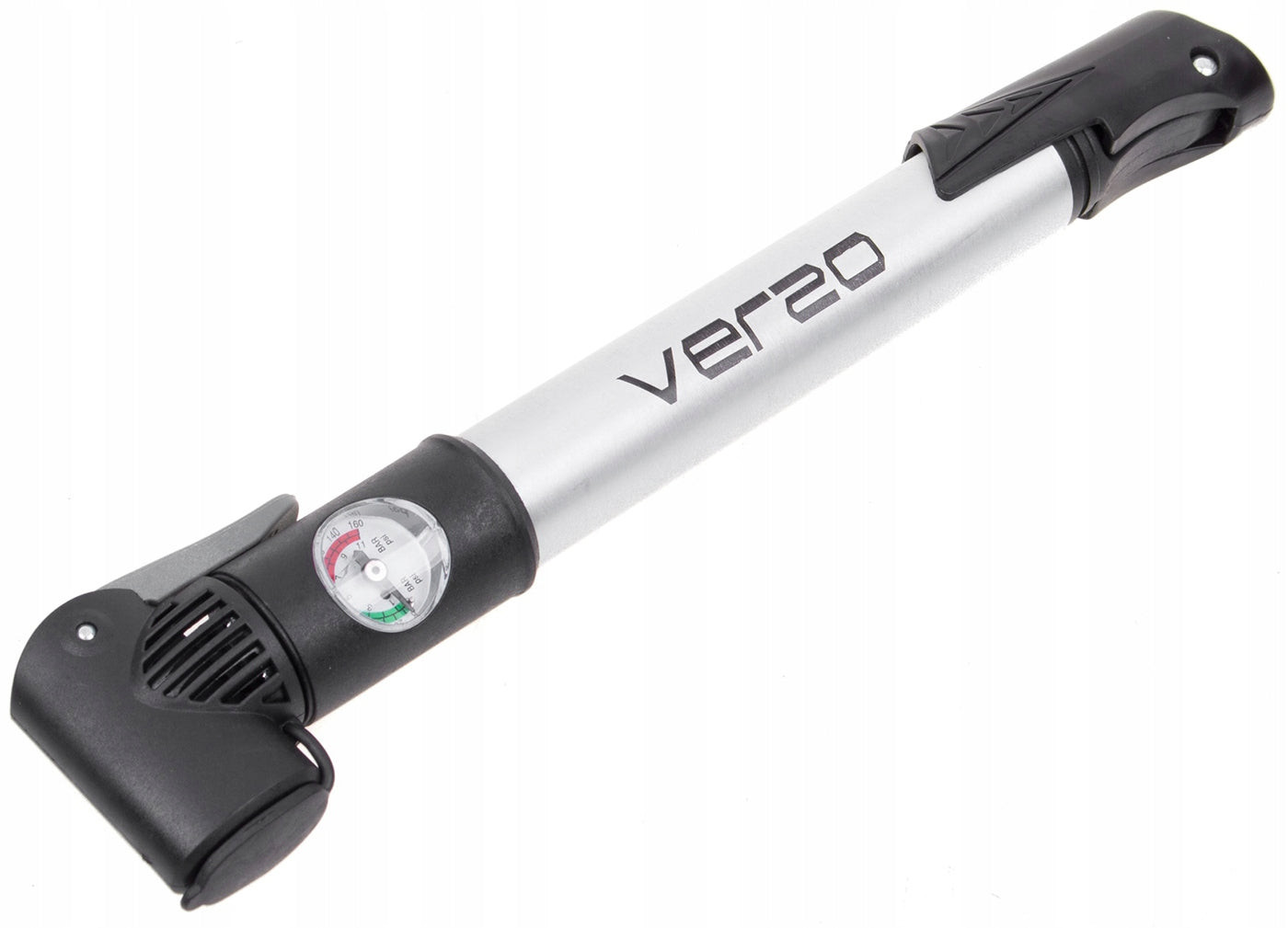 TWO-VALVE BICYCLE PUMP WITH PRESSURE GAUGE WITH LOCK