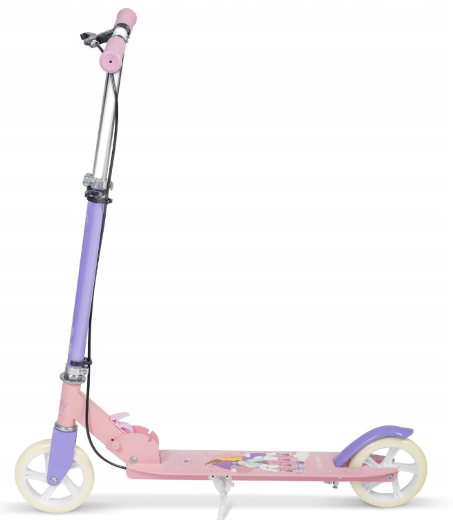 TWO-WHEELED SCOOTER FOR CHILDREN URBAN FOLDING ABEC-7 Color black purple
