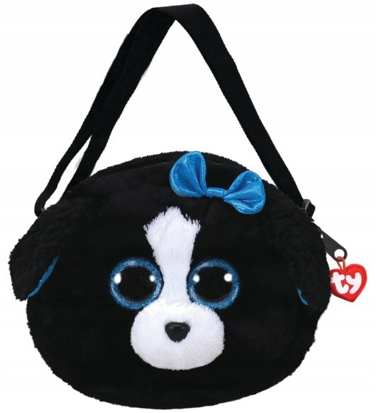 TY GEAR SHOULDER BAG CHARM/WHITE DOG TRACEY
