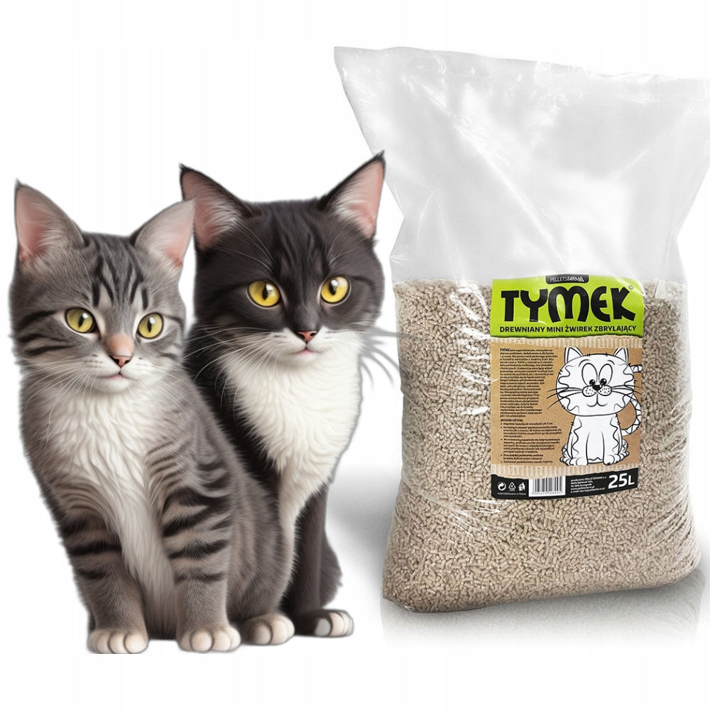 TYMEK 15 kg Cat clumping litter box anti-allergic wood litter box Kind wooden