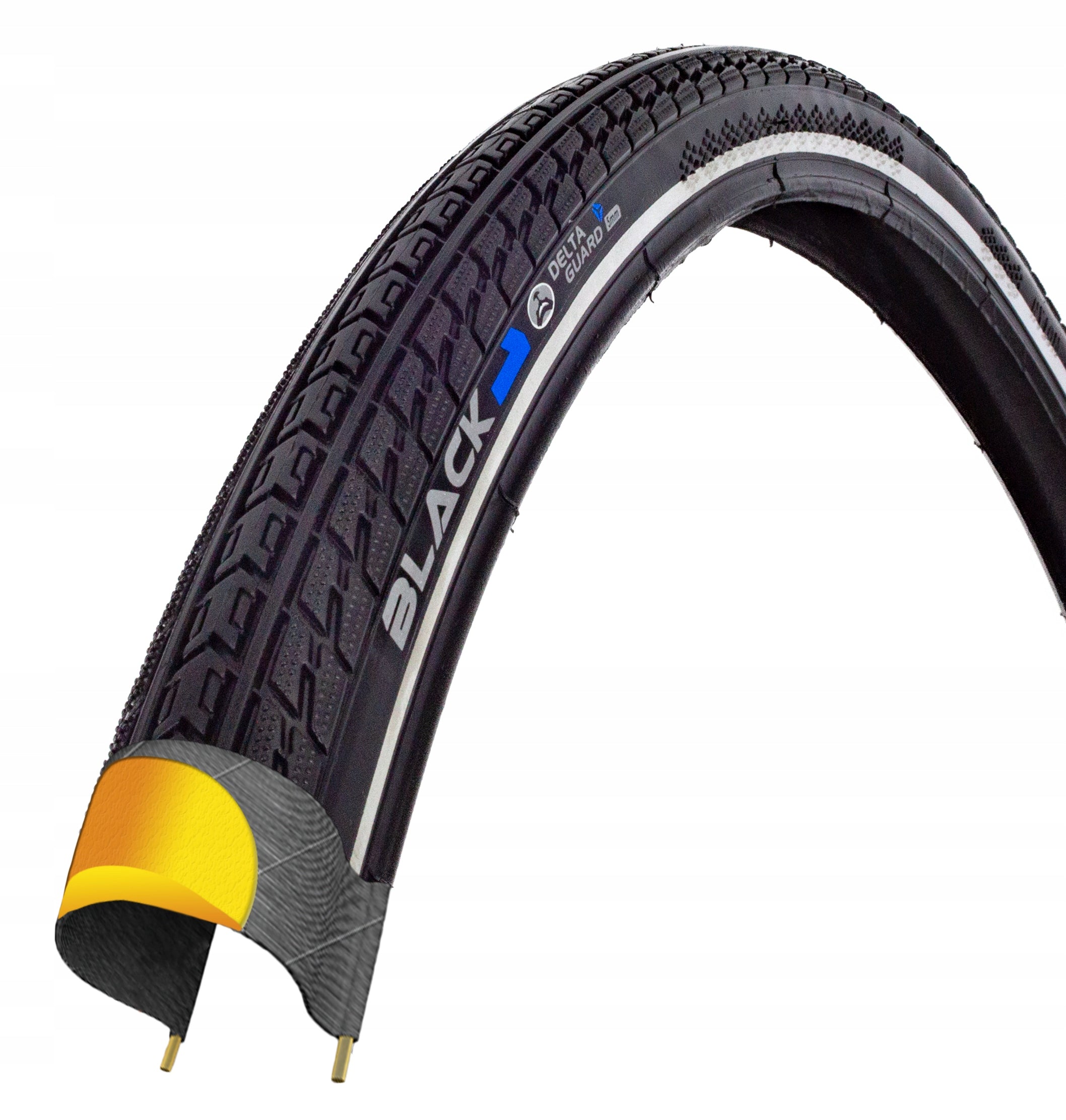 TYRE BLACK1 26x1,75 ANTI-PUNCTURE +5mm REFLEX O288