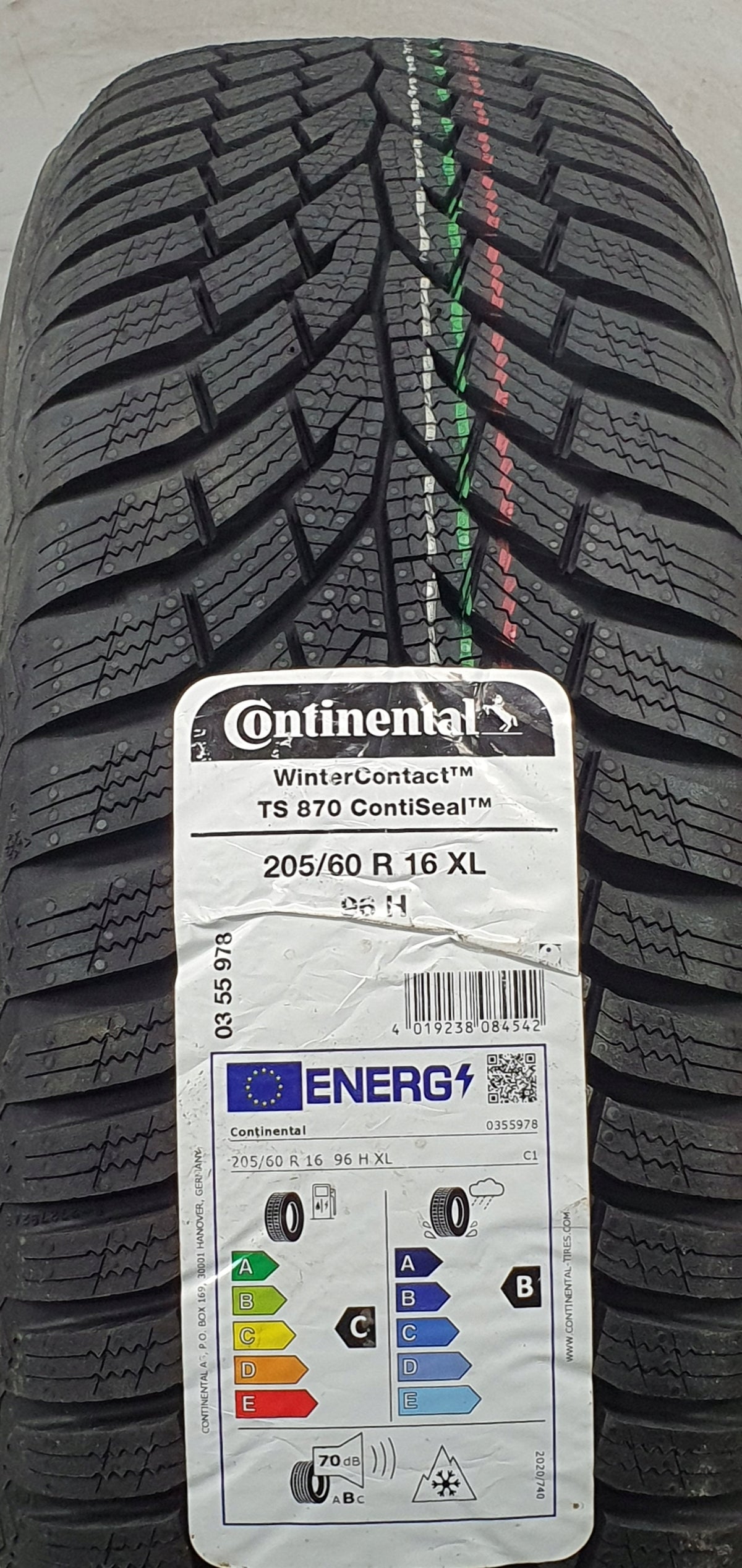 TYRE CONTINENTAL WINTERCONTACT TS870 TS 870 205/60R16 205/60/16 NEW