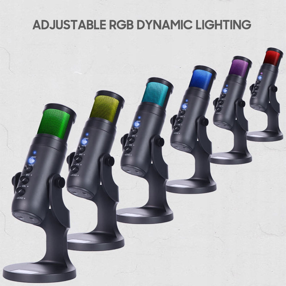 Table Microphone USB Condenser Microphone with RGB Microphone with QD