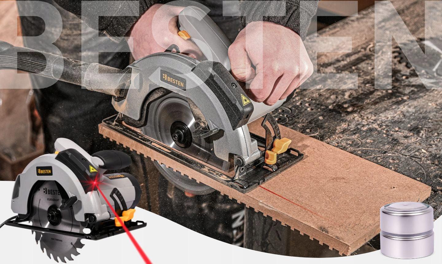 Table Saw Circular Saw Blade Handheld Wood Saw With Laser 2000W Brand BESTEN