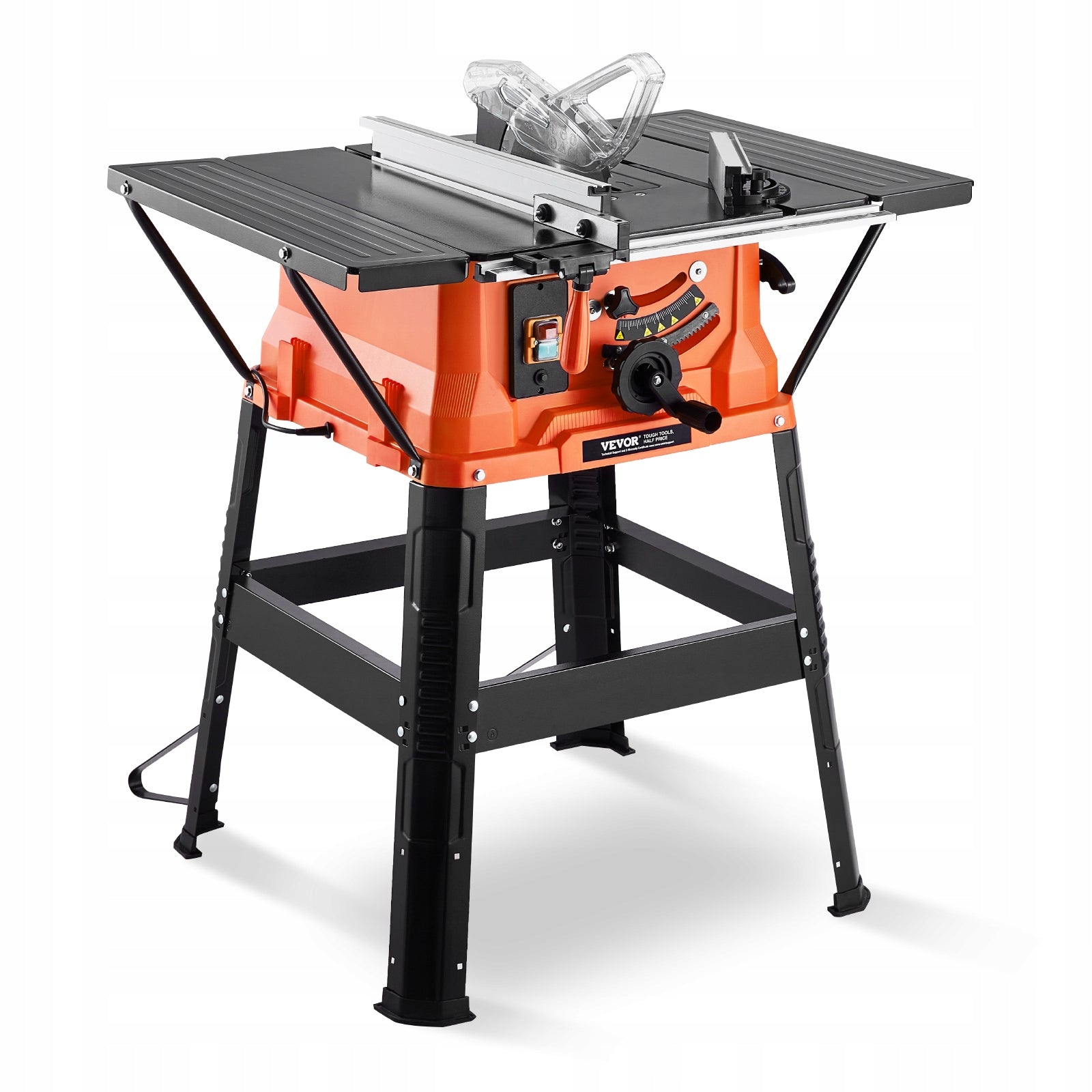 Table Saw with Stand 1800W 254MM Blade 4800RPM for DIY Woodworking