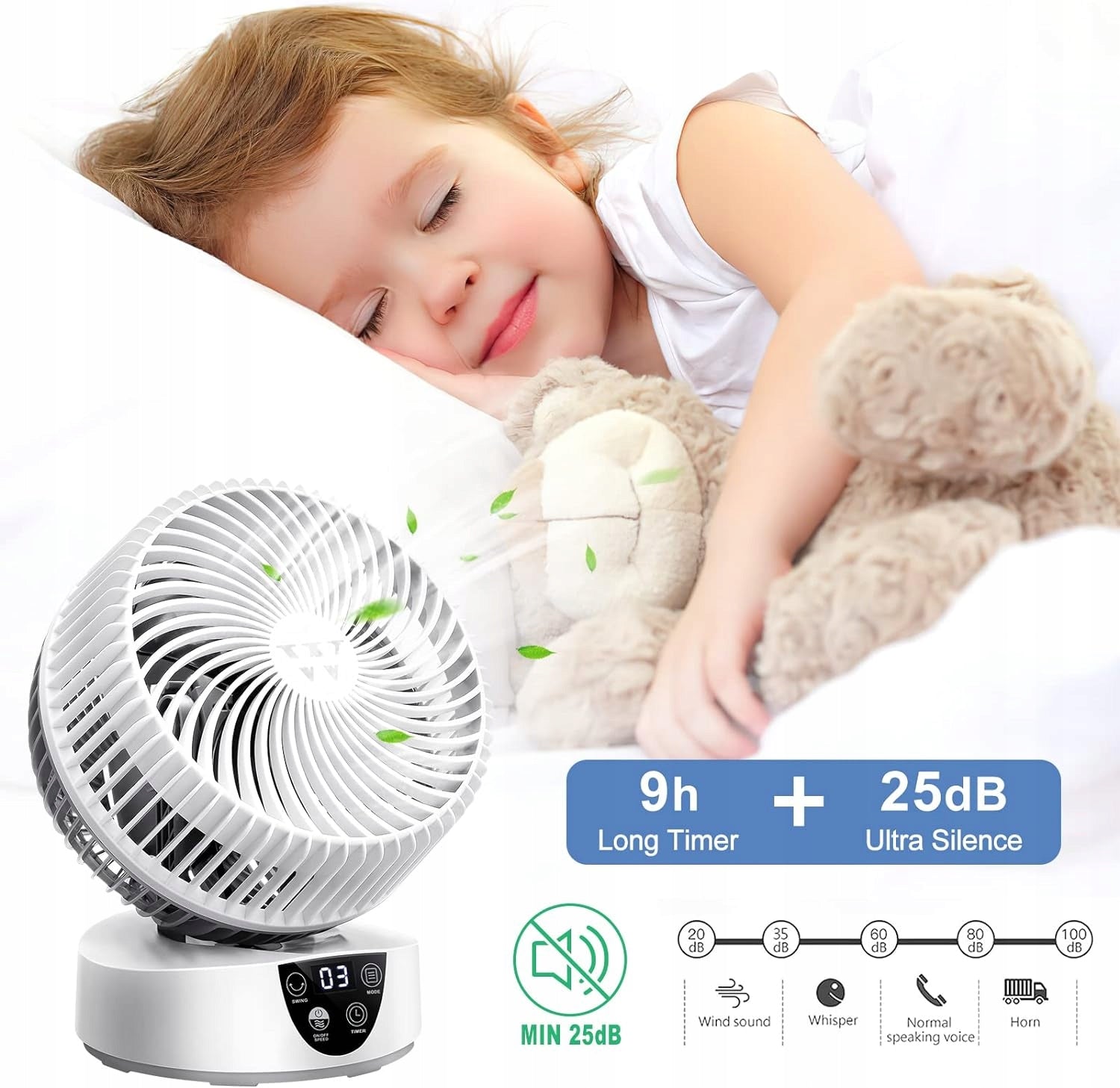 Table fan COLLEN C0001F white Manufacturer code PK2/DWE