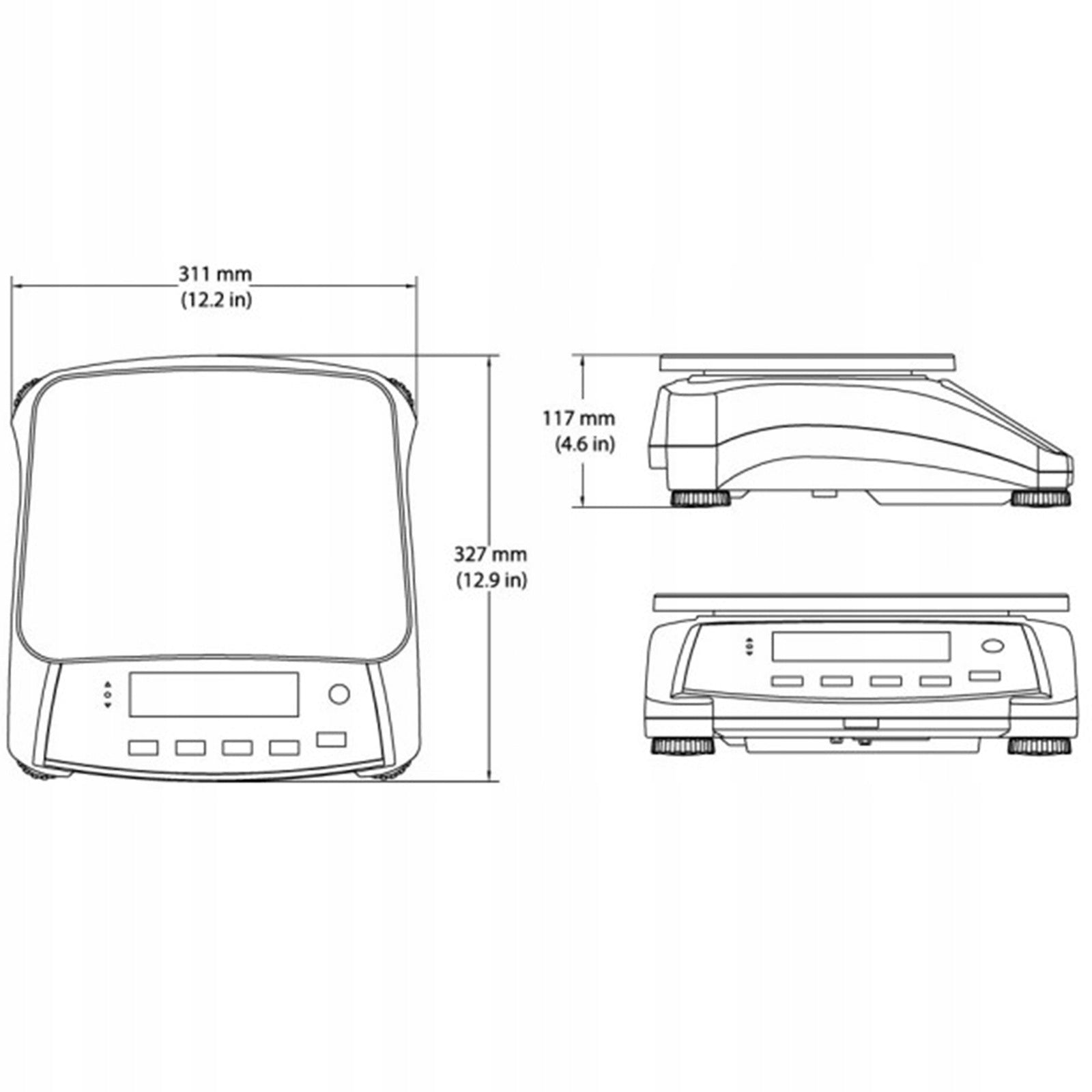 Table scale OHAUS RANGER 3000 3kg precision 0,1g with LCD display and RS23 Manufacturer code 4901673768487