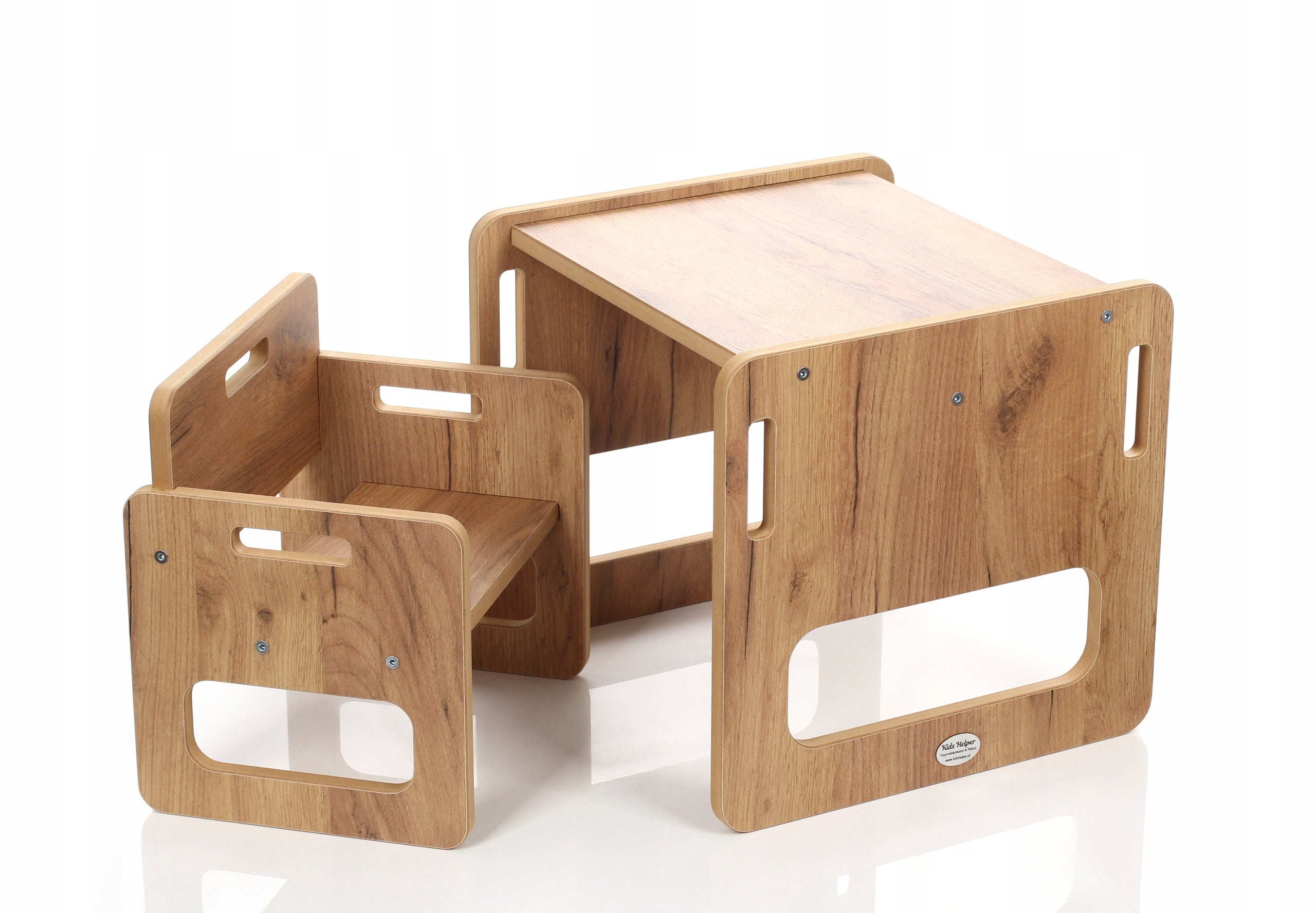 Table with high chair for children 1-3 years oak TB-330