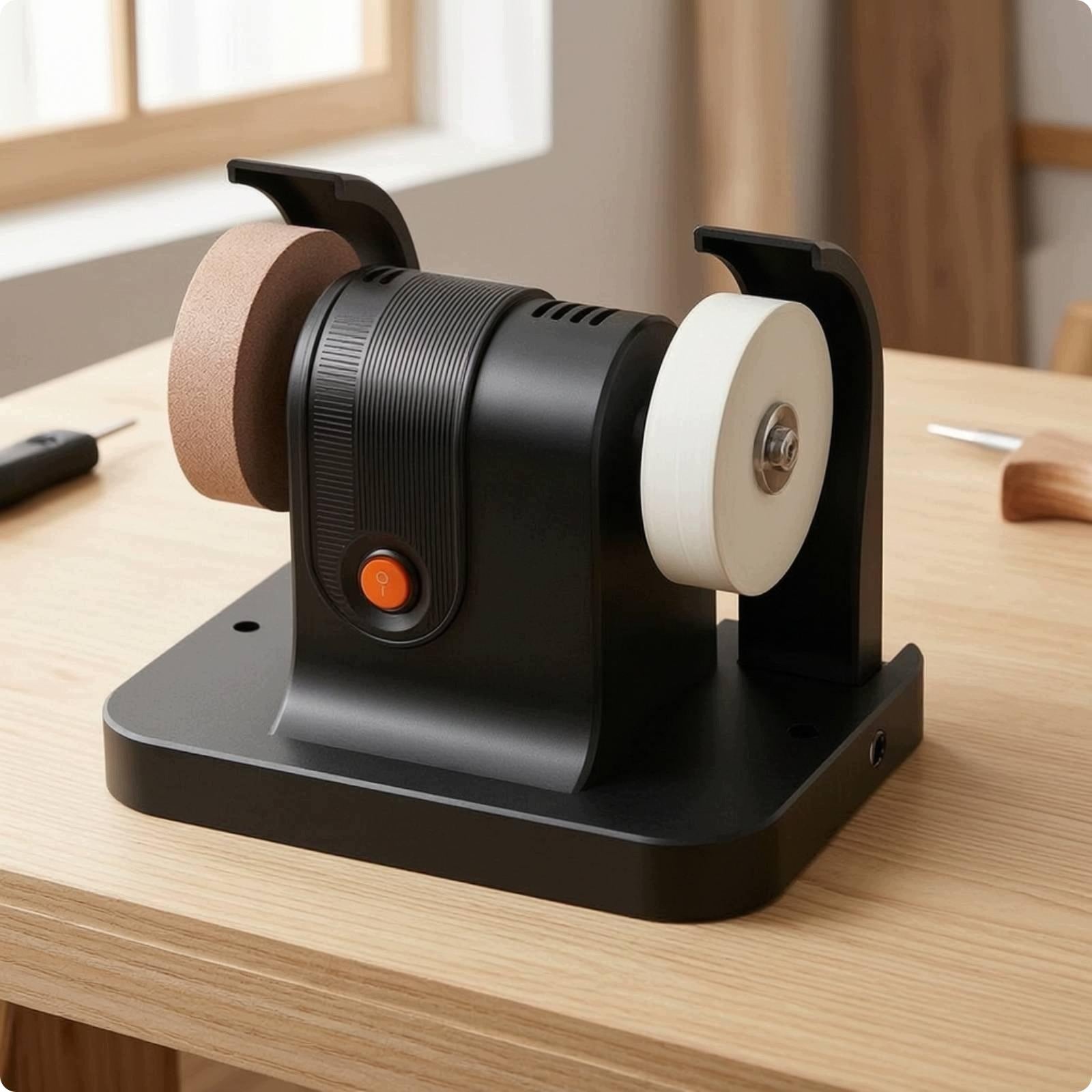 Tabletop Electric Grinder Adjustable Speed Desktop Honing Tool with Dual