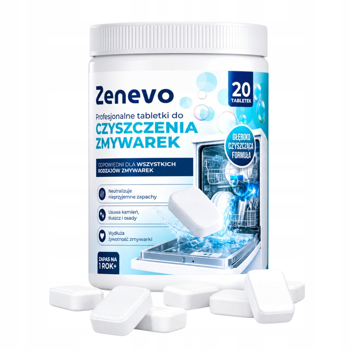 Tablets Dishwasher Cleaner Zenevo - Capsule Cleaner 4in1 20pcs