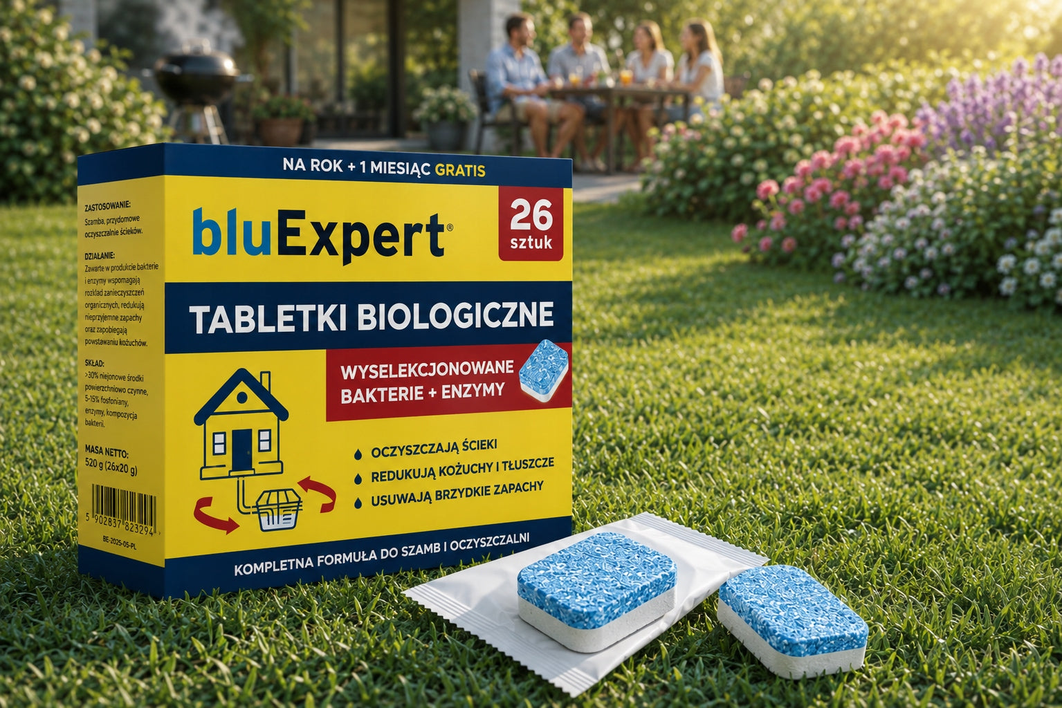 Tablets for septic tank strong, stock for Year + 1 MONTH FREEBIE 26pcs bluExpert Packaging status original