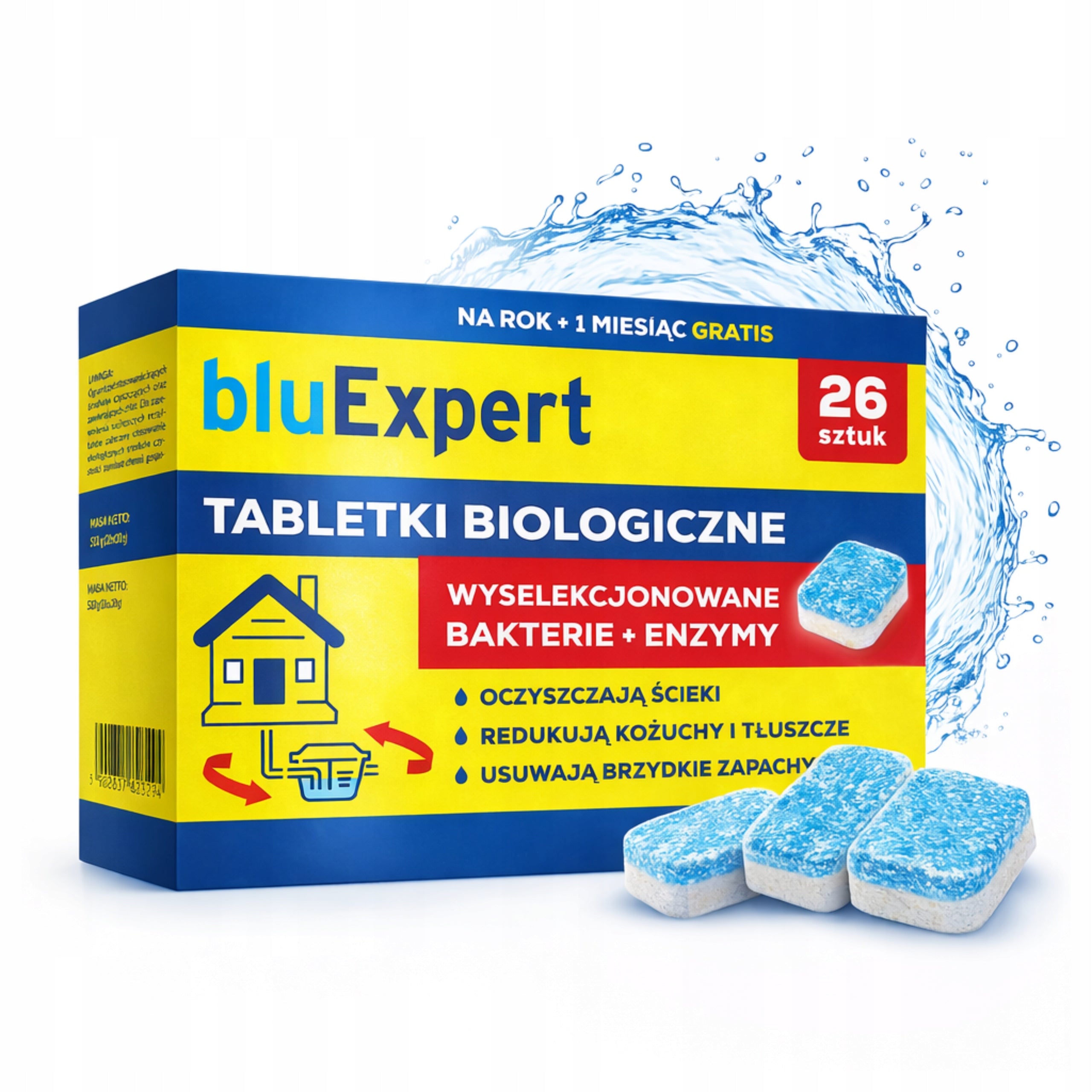 Tablets for septic tank strong, stock for Year + 1 MONTH FREEBIE 26pcs bluExpert