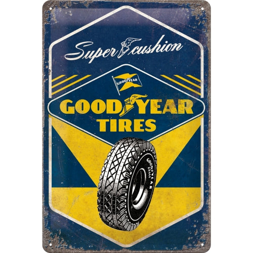 Metallplatte 20 x 30 cm, Goodyear Super Cushion 