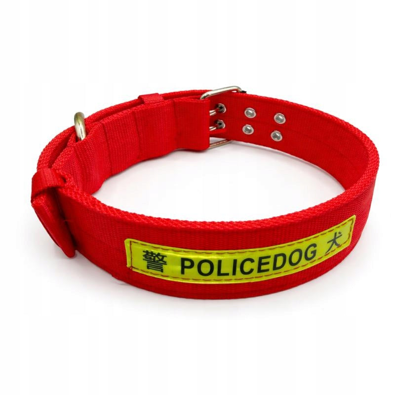 Tactical Collar POLICEDOG Red Wide Nylon Width 5 cm Packaging status original