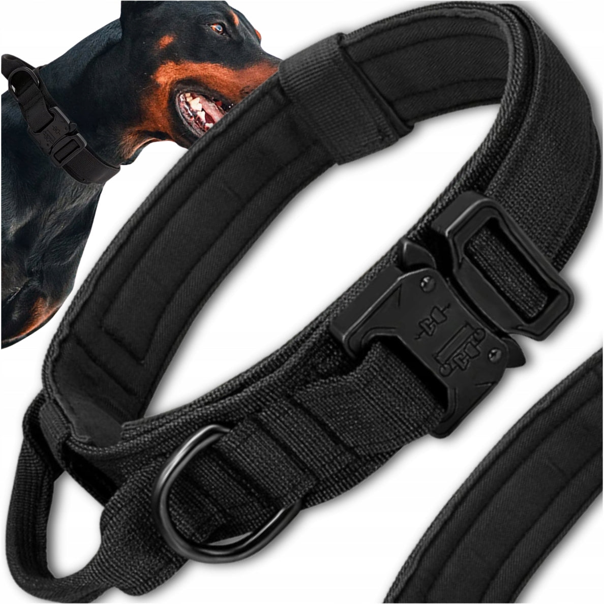 Tactical Dog Collar Strong Adjustable Collar Police Dog Holder Packaging status original