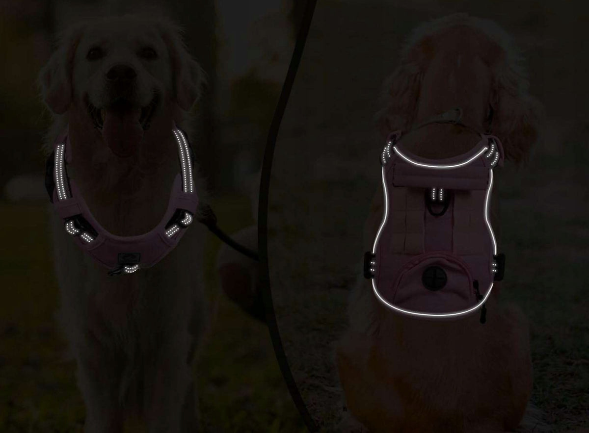 Tactical Dog Harness with Harness Reflective Pink L Manufacturer code X0028VQ38Z