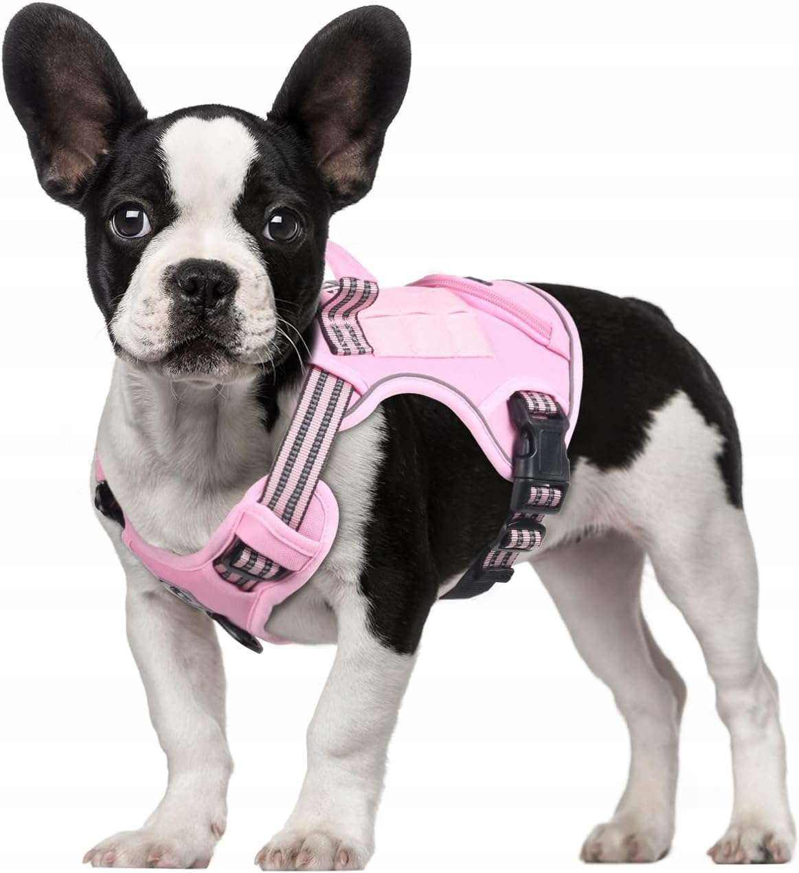 Tactical Dog Harness with Harness Reflective Pink L