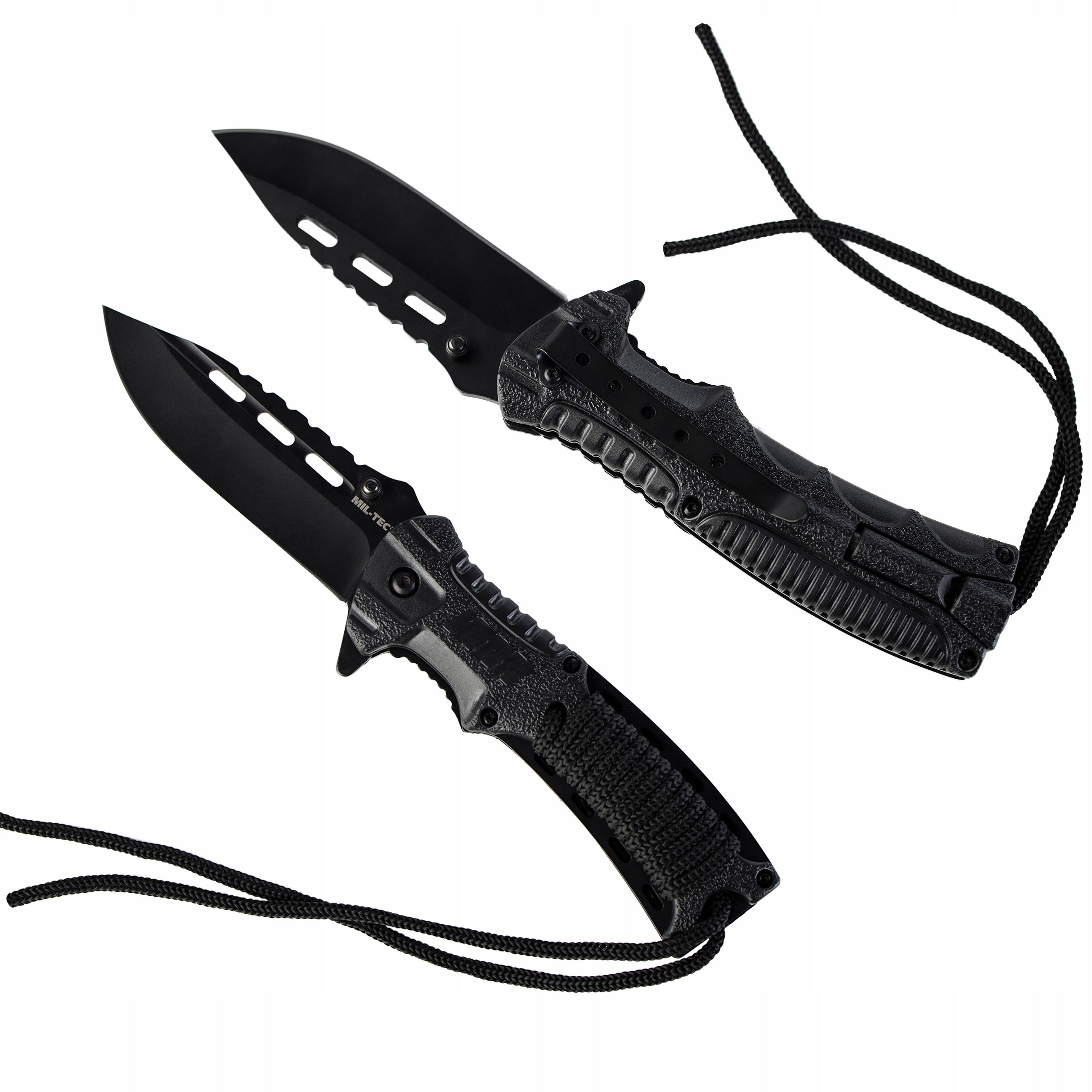 Tactical Hunting Folding Knife Mil-Tec Paracord Black with Chair Manufacturer code 15318400