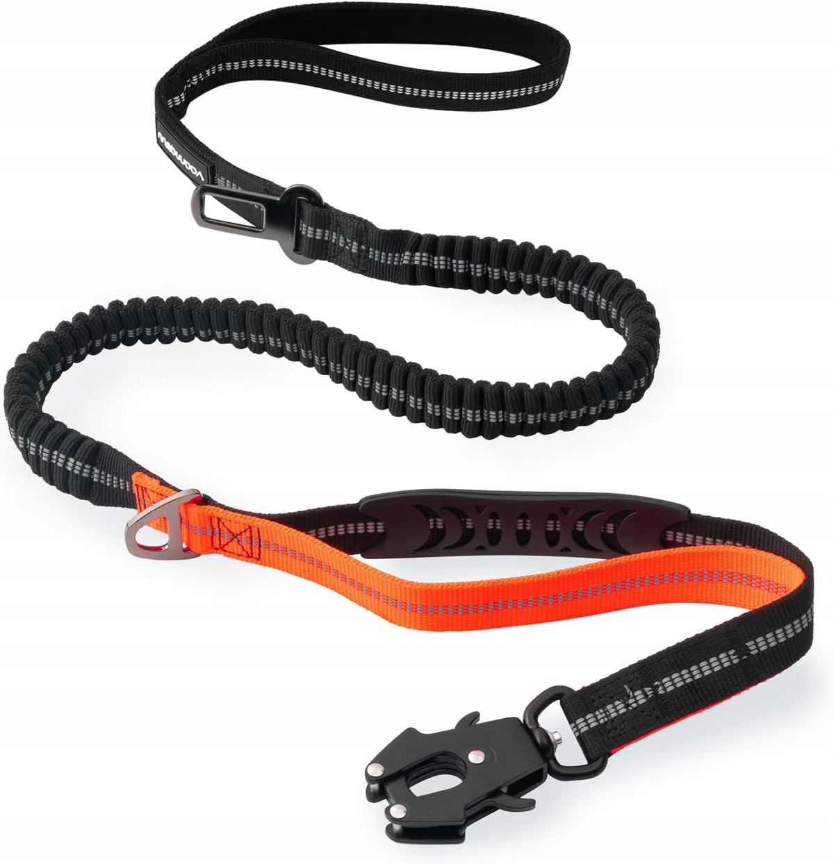 Tactical Lanyard For Dog Bungee Shock Absorber Strong Carabiner Reflector